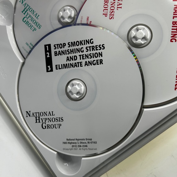 National Hypnosis Group Complete Disc Set 6 Pack Self Help Stress Weight Loss - Picture 6 of 7